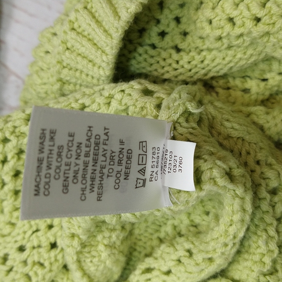 Maurice's Green Cotton Blend Sweater, Sz M - Picture 6 of 6